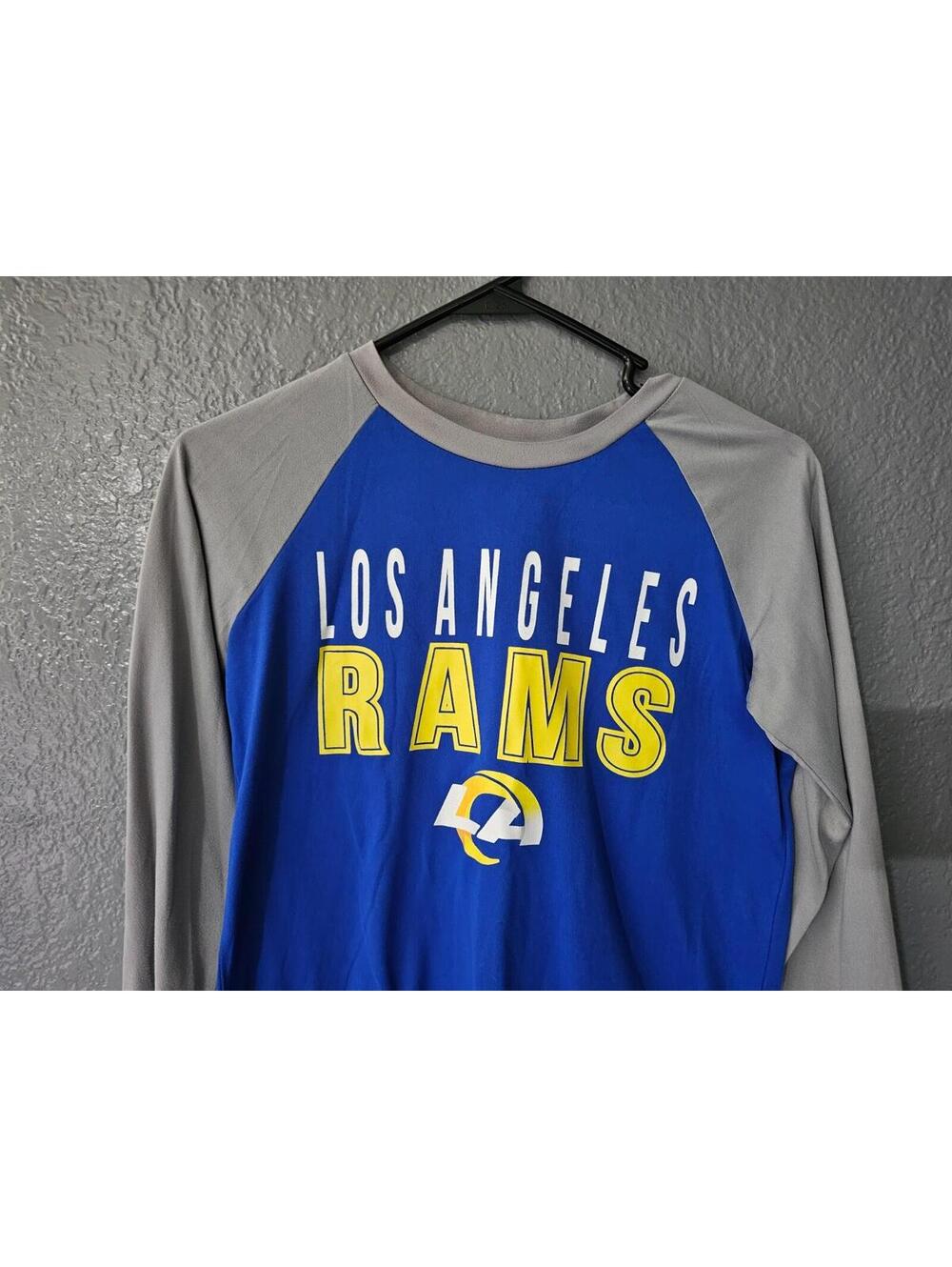 Youth Boys NFL Football Los Angeles Rams Pajama Top Size Large 12-14 Long Sleeve - Picture 7 of 11
